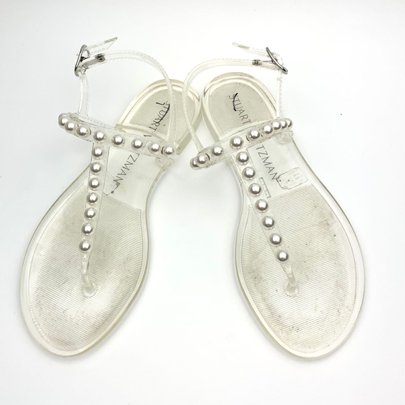 Stuart Weitzman Shoes - STUART WEITZMAN Goldie Jelly Slingback Thong Sandals sz 7